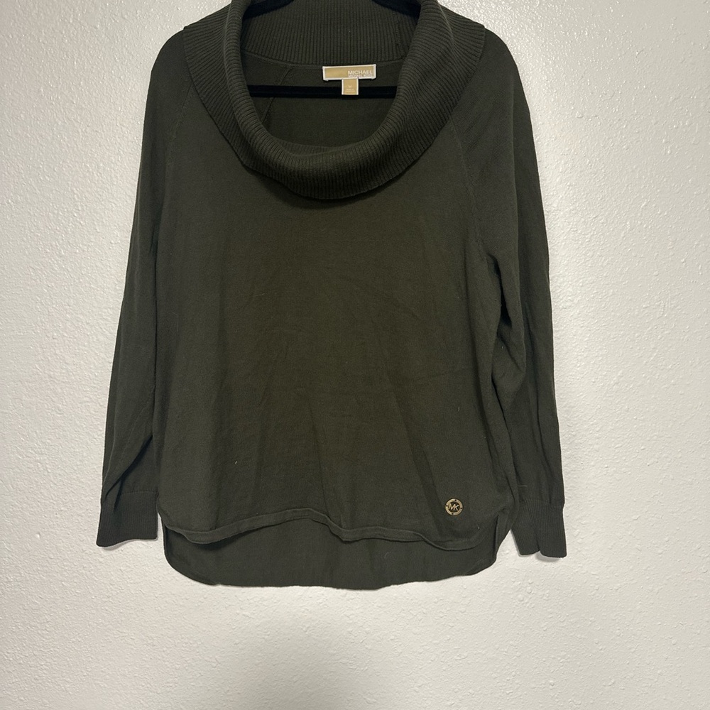 Michaels Dark Green Cowl Neck Sweater